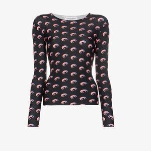 Marine Serre Moon Print Stretch Top